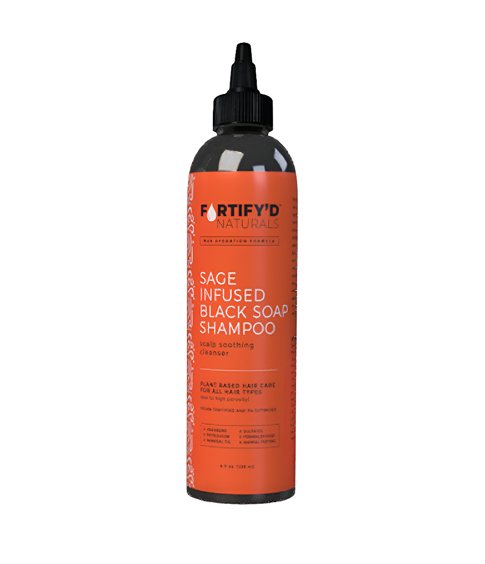 Sage Infused Black Soap Shampoo – Fortify'd Naturals, Inc