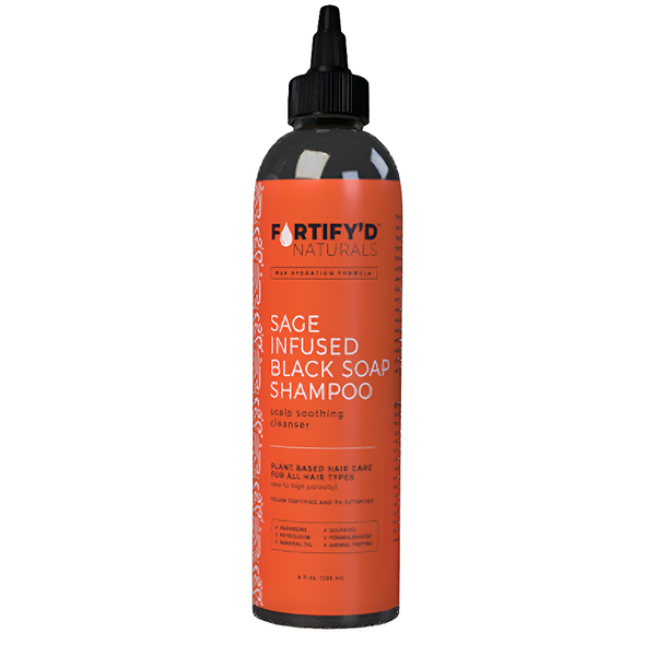 Sage Infused Black Soap Shampoo – Fortify'd Naturals, Inc